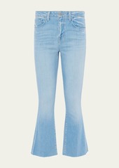 L'Agence Kendra High-Rise Crop Flare Jeans with Raw Hem