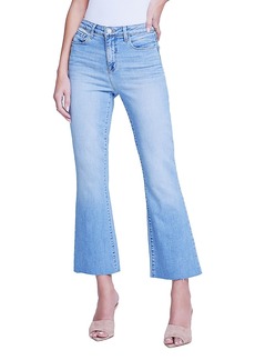 L'Agence Kendra High Rise Cropped Flare Jeans in Canyon