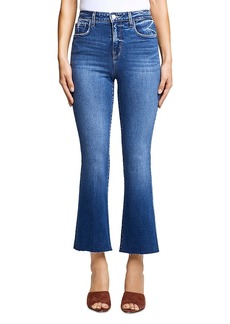 L'Agence Kendra High Rise Cropped Flare Jeans in Laredo