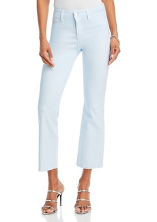 L'Agence Kendra Mid Rise Crop Flare Jeans in Ice Water