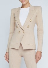 L'AGENCE Kenzie Metallic Double Breasted Knit Blazer