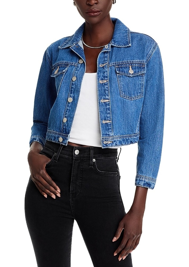 L'Agence Koda Cropped Denim Jacket