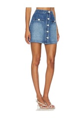 L'AGENCE Kris Button Front Mini Skirt