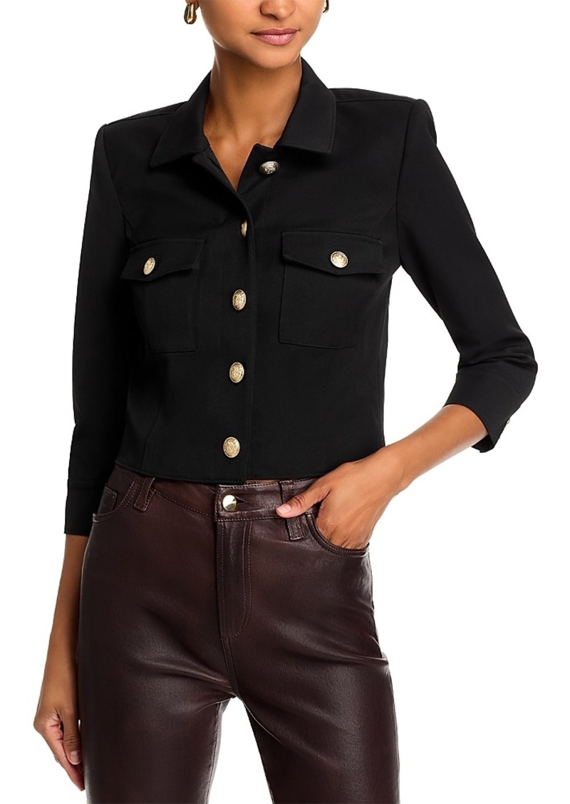 L'Agence Kumi Button Front Crop Jacket