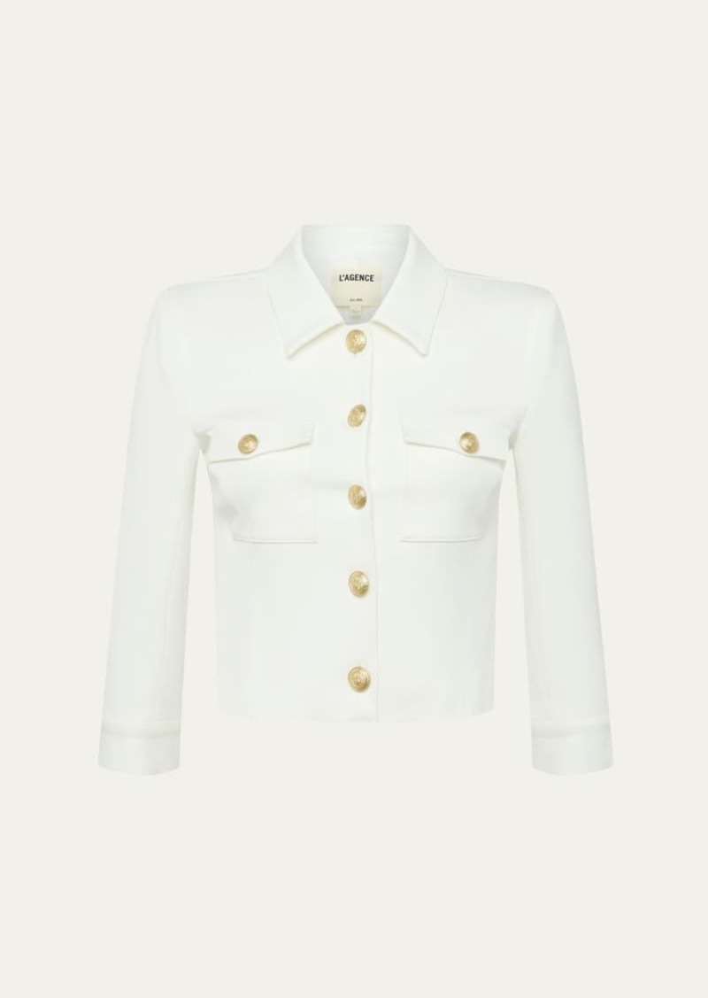 L'Agence Kumi Cropped Fitted Jacket