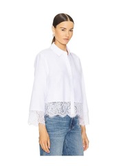 L'AGENCE Levo Lace Trim Cropped Shirt