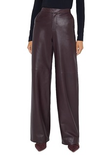 L'Agence Livvy Leather Straight Leg Pants