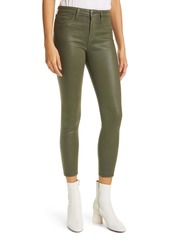 L'AGENCE Margot Coated Crop Skinny Jeans