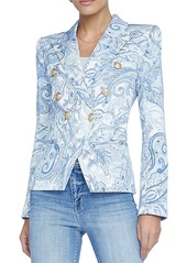 L'Agence Marie Printed Double Breasted Blazer
