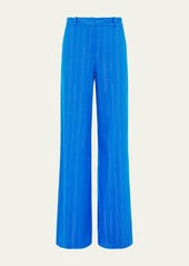 L'Agence Metallic Striped Pilar Wide-Leg Pants