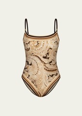 L'Agence Remi Paisley One-Piece Swimsuit