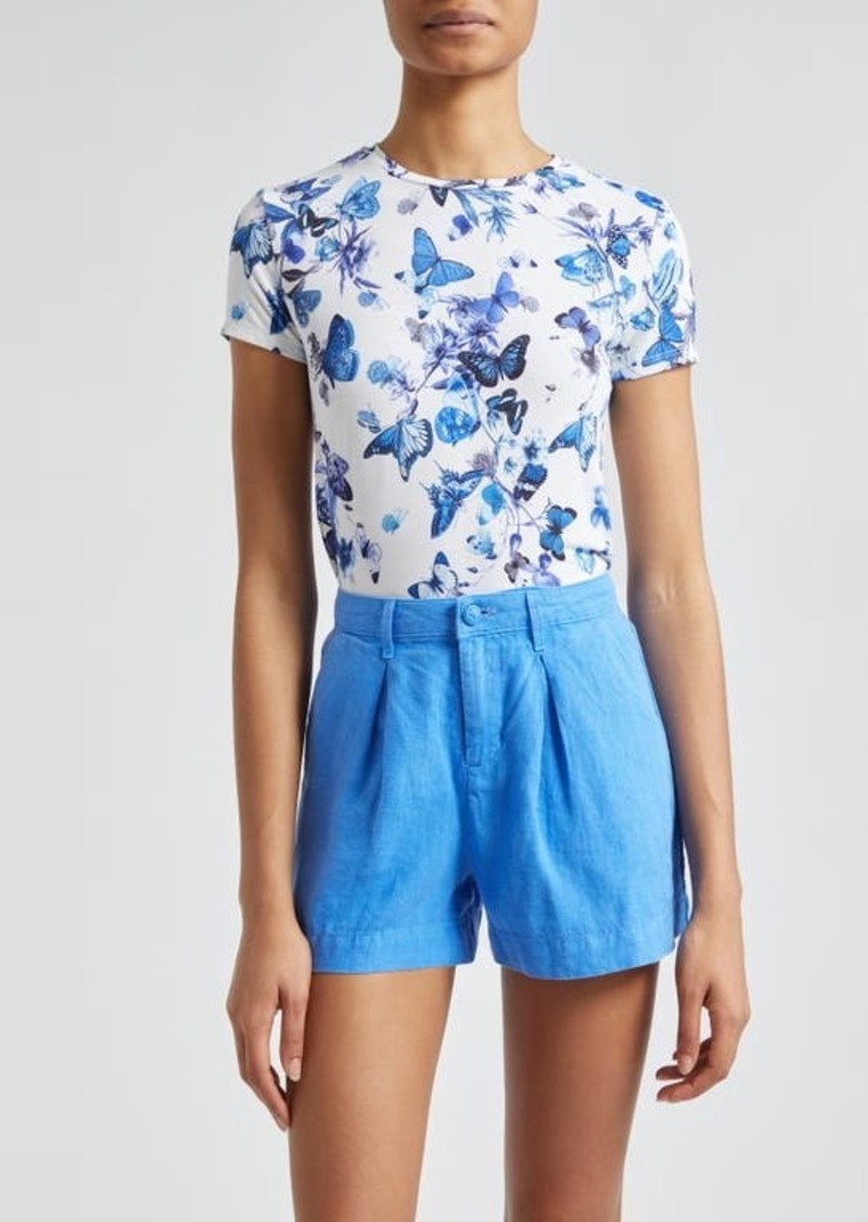 L'AGENCE Ressi Butterfly Print T-Shirt