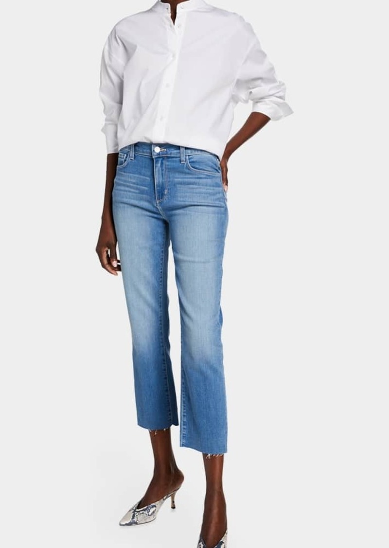 L'Agence Sada Cropped Straight-Leg Jeans