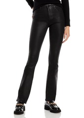 L'Agence Selma High Rise Sleek Baby Bootcut Jeans in Noir Coated