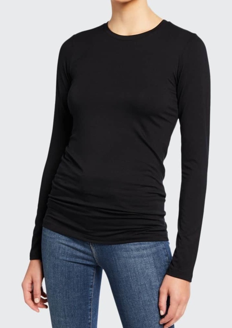 L'Agence Tess Long-Sleeve Crewneck Tee