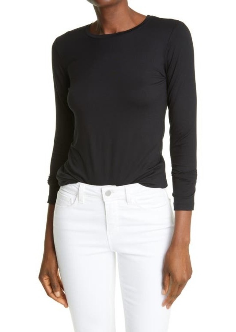 L'AGENCE Tess Long Sleeve Stretch Jersey Top