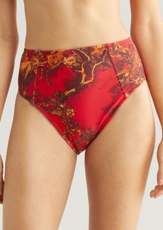 L'AGENCE Vanessa Red Jungle High Waist Bikini Bottoms