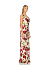 L'AGENCE Venice Cowl Lace Neck Gown