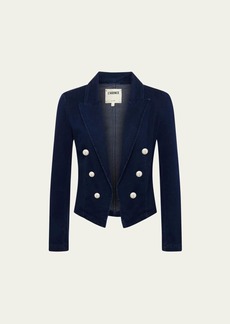 L'Agence Wayne Cropped Double-Breasted Jacket