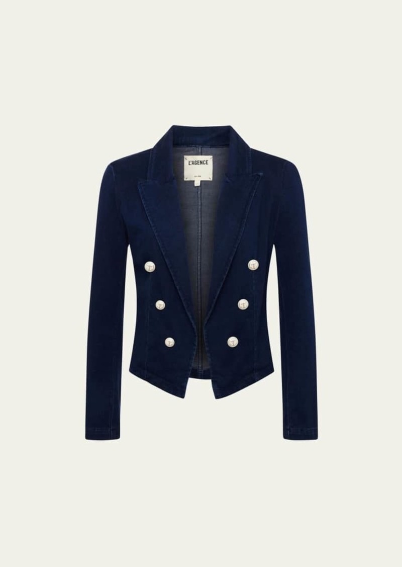 L'Agence Wayne Cropped Double-Breasted Jacket