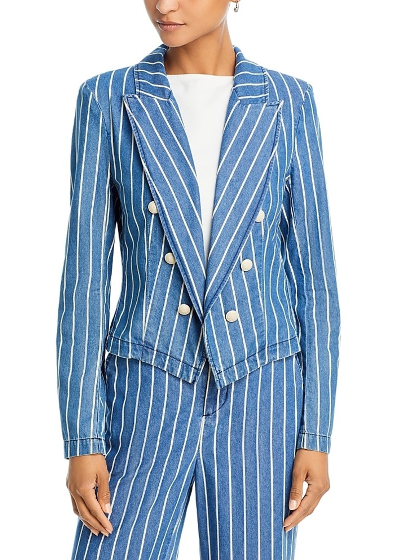 L'Agence Wayne Striped Denim Jacket