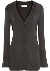 L'agence Woman Lucas Knitted Cardigan Dark Gray