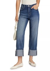 L'Agence Leighton Cuffed Stovepipe Jeans