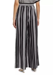 L'Agence Lillian Wide-Leg Linen-Blend Pants