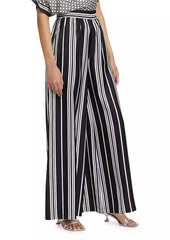 L'Agence Lillian Wide-Leg Linen-Blend Pants