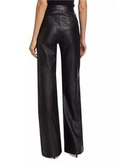 L'Agence Livvy Leather Straight-Leg Pants