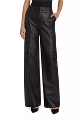 L'Agence Livvy Leather Straight-Leg Pants