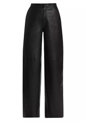 L'Agence Livvy Leather Straight-Leg Pants