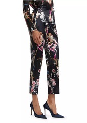 L'Agence Ludivine Floral High-Rise Cropped Pants