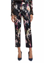 L'Agence Ludivine Floral High-Rise Cropped Pants