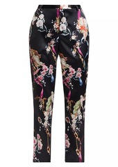 L'Agence Ludivine Floral High-Rise Cropped Pants