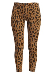 L'Agence Margot High-Rise Ankle Skinny Animal-Print Jeans