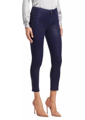 L'Agence Margot High-Rise Ankle Skinny Coated Jeans