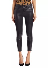 L'Agence Margot Skinny Mid-Rise Ankle Skinny Coated Jeans
