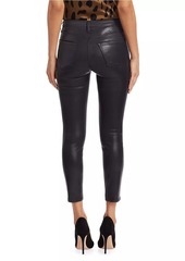 L'Agence Margot Skinny Mid-Rise Ankle Skinny Coated Jeans
