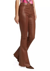 L'Agence Marty Coated High-Rise Flared Jeans