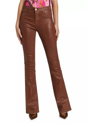 L'Agence Marty Coated High-Rise Flared Jeans