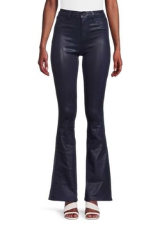 L'Agence Marty Ultra High Rise Coated Flare Jeans