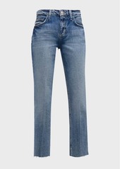L'Agence Milana Low-Rise Cropped Straight Jeans 