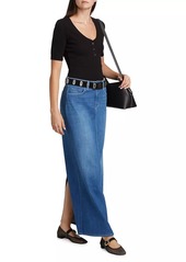 L'Agence Miriam Denim Maxi Skirt