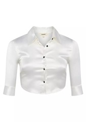 L'Agence Niccola Silk Crop Shirt