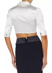 L'Agence Niccola Silk Crop Shirt