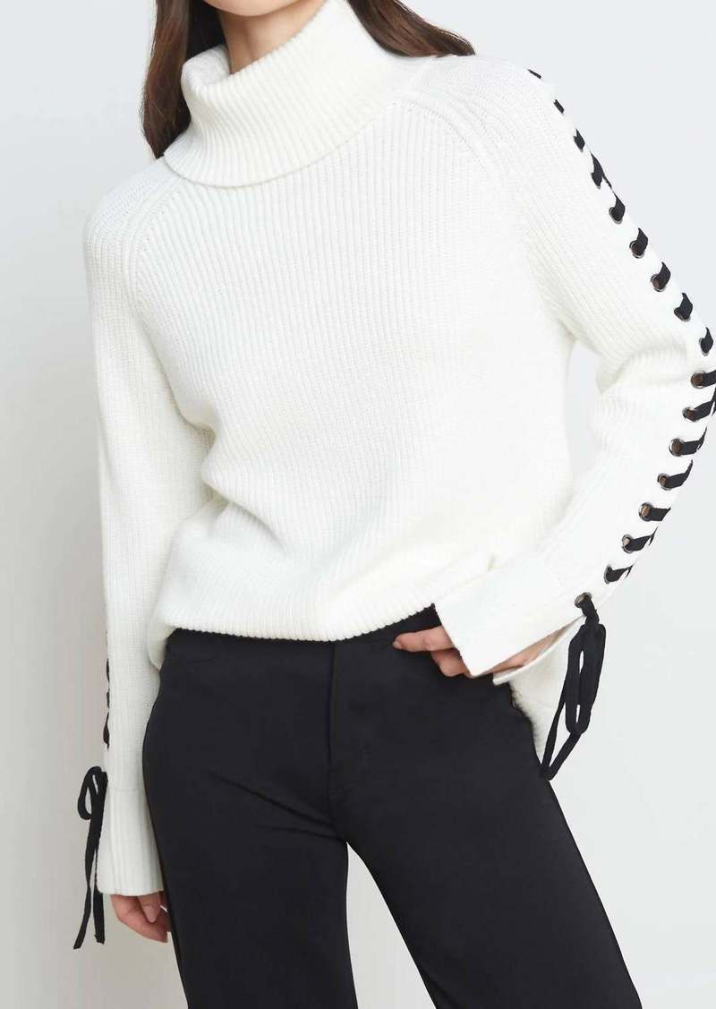 L'Agence Nola Sweater In Ivory/black