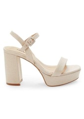 L'Agence Odila Metallic Leather Platform Sandals