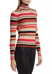 L'Agence Olene Stripe Turtleneck Sweater