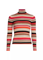 L'Agence Olene Stripe Turtleneck Sweater